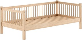 Łóżko dziecięce z litego drewna bukowego ze stelażem 90x200 cm w naturalnym kolorze Forrest – Vipack