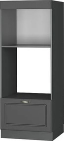 Szafka do mikrofalówki anthrazit-gold landhaus 60x58.1x153.6 fame-line