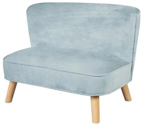 Jasnoniebieska aksamitna sofa dla dzieci 70 cm Lil Sofa – Roba