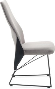 Oryginalne krzesło tapicerowane tkaniną welurową K485