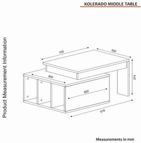 Stolik konferencyjny Kolarado White Walnut
