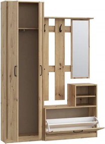 Zestaw mebli do przedpokoju z szafą Niko 01-D78 dąb Artisan