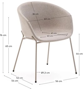 Beżowe krzesło Yvette – Kave Home