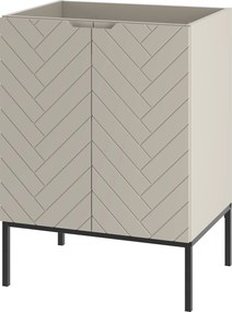 Szafka pod umywalkę wpuszczaną Aspen 09, cashmere/czarny, 60 cm
