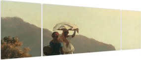 Obraz - Camille Pissarro, Two Women Chatting by the Sea, St. Thomas, reprodukcje (170x50 cm)