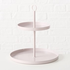 Etażerka metalowa SAMINA,  beżowa, wys. 34 cm