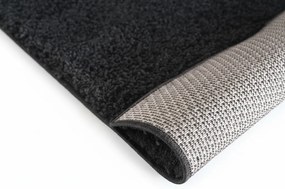 Dywan shaggy Best jednokolorowy czarny 60 cm x 110 cm