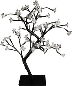 Dekoracyjne LED drzewo z kwiatami - 45 cm, zimna biel