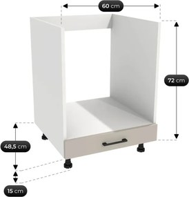 Zestaw Mebli Kuchennych MODERN 200 cm Kaszmir Ryflowany Nowoczesny