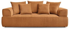 Musztardowa sofa z tkaniny szenilowej 237 cm Whesley – Bobochic Paris