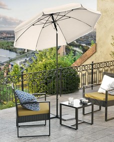 Parasol SOLARA, Ø200 cm, beżowa SongmicsHome