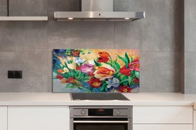 Szklany Panel Polne Kwiaty