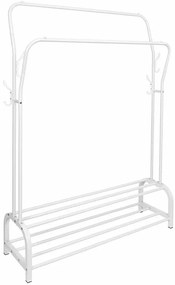 Wieszak biały z półkami N2-D85