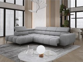 Narożnik PLAZA L Lewostronny z elektryczną regulacją siedziska w tkaninie APHRODITE 19 WERSAL