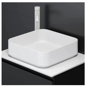 BATH DELUXE 06-040-17-01-00 - Umywalka nablatowa LJORDAL 40x40 cm stal/biały