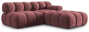 Różowa aksamitna sofa 282 cm Bellis – Micadoni Home