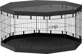 PawHut Wybieg dla Szczeniąt, Wysokość 76 cm/ok. 2,5 m², 8 Paneli, Płachta Podłogowa, Kombinowana Pokrywa Dachowa