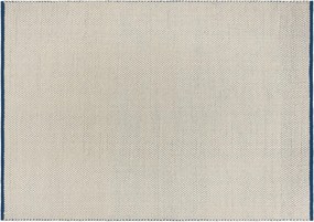 Niebieski/beżowy wełniany dywan tkany ręcznie 140x200 cm Lenu – noo.ma