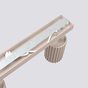 Listwa oświetleniowa 4-punktowa KARBON 4L taupe ryflowana SOLLUX  LIGHTING