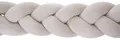 Bellamy Aksamitny pleciony ochraniacz do łóżeczka BUMPER BEIGE 240 cm beżowy