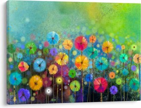 Obraz - Abstrakcyjne kwiaty (70x50 cm)