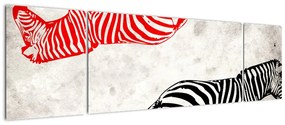 Obraz - Zebry (170x50 cm)