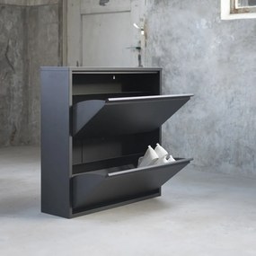 Czarny metalowy regał na buty Billy – Spinder Design