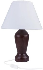 Klasyczna lampka nocna z abażurem wenge - S225-Revia