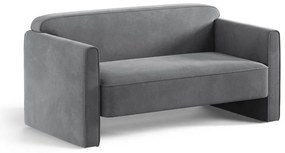 Szara aksamitna sofa 140 cm Abby – Micadoni