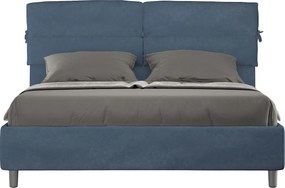 Łóżko bez stelaża tapicerowane 160x190 microfibra Niebieski Nandy