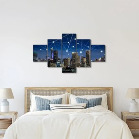 Obraz - Wielkie miasto nocą (125x70 cm)