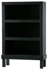Czarny regał z litego drewna sosnowego 107x160 cm Bonk – Basiclabel