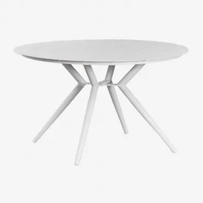 Okrągły Stół Jadalniany Z Aluminium Valerie Ø125 Cm & Intensywny Verde Olive - Sklum