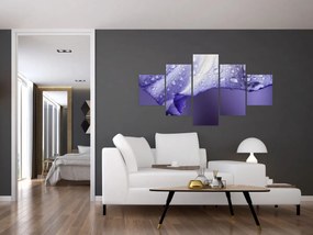 Obraz - Płatek z kroplami (125x70 cm)