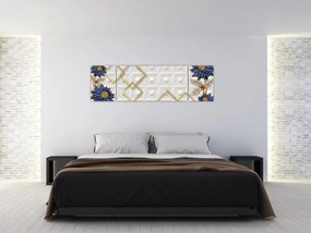 Obraz - Diamentowe kwiaty (170x50 cm)