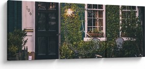 Obraz - W domu z przejażdżki (z zegarem) (90x30 cm)