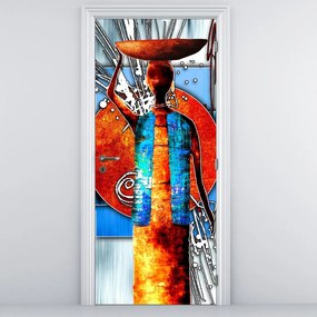 Fototapeta na drzwi - Obraz starożytnej osoby (95x205cm)