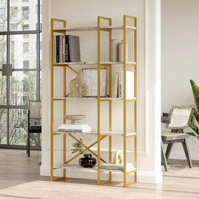 Regał Vento Double Marble and Gold, M