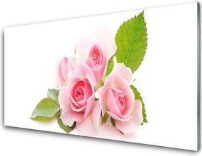 Panel Szklany Herbaciane Róże w Ogrodzie