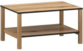 Ława Drewniana Prostokątna do Salonu VERVE 80 cm Dąb Evok Klasyczna Loft