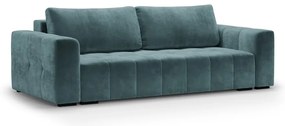 Niebieska aksamitna rozkładana sofa Milo Casa Luca