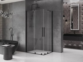 Mexen Velar Duo kabina prysznicowa rozsuwana 90 x 80 cm, transparent, czarna - 871-090-080-02-70