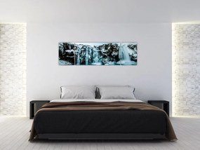 Obraz zamarzniętych wodospadów (170x50 cm)