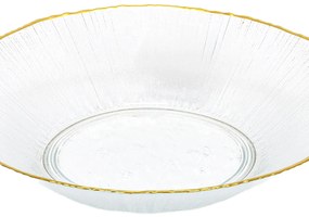 Szklana misa złotą obwódką DATURA, 30 cm