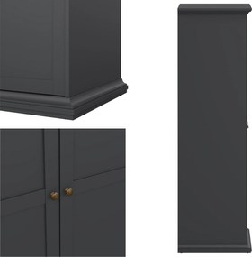 Trzydrzwiowa szafa Paris 3 kolor szary