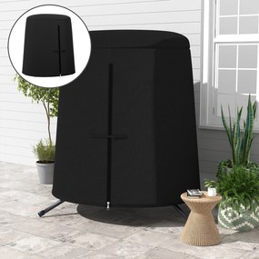 Outsunny Pokrowiec na meble zewnętrzne na meble Pokrowiec ochronny na meble, odporny na warunki atmosferyczne, 196 cm x 196 cm x 230 cm, Czarny