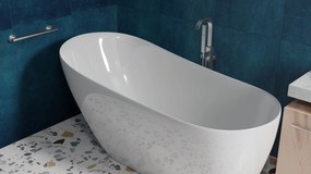 Uchwyt łazienkowy prosty srebrny 56 cm