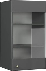 Szklana szafka kuchenna anthrazit-gold landhaus 40x34.1x72 fame-line