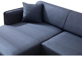 Niebieska sofa narożna Belissimo, lewy narożnik – Balcab Home