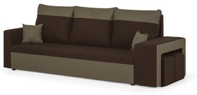 Kanapa sofa 3 os z funkcją spania DAKOTA2 Ciemny brąz/Jasny brąz